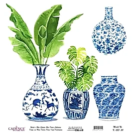 Model K053 Dünya'nın Mavi Tonları Pirinç Kağıt Dekopaj 60x62