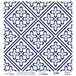 Model K043 Dünya'nın Mavi Tonları Pirinç Kağıt Dekopaj 90x92