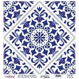 Model K047 Dünya'nın Mavi Tonları Pirinç Kağıt Dekopaj 60x62