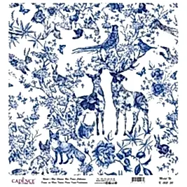 Model K005 Dünya'nın Mavi Tonları Pirinç Kağıt Dekopaj 60x62