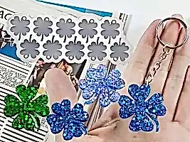 10'lu Yonca Model Anahtarlık Epoksi Reçine Kalıbı EPK627