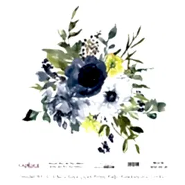 Model WFC013 Sulu Boya Çiçek Pirinç Kağıt Koleksiyonu 30x32