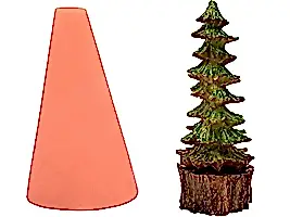 Kütük Üstü Çam Ağacı Silikon Mum Kalıbı M-183