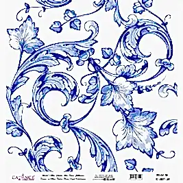 Model K028 Dünya'nın Mavi Tonları Pirinç Kağıt Dekopaj 60x62