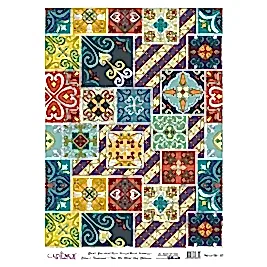 DESENLİ GÜMÜŞ VARAK PİRİNÇ DEKOPAJ 30*42 CM MODEL 027