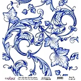 Model K028 Dünya'nın Mavi Tonları Pirinç Kağıt Dekopaj 90x92