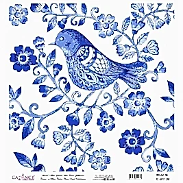 Model K017 Dünya'nın Mavi Tonları Pirinç Kağıt Dekopaj 60x62