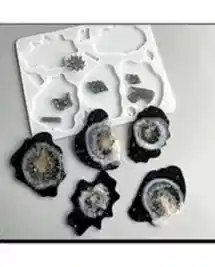 Bardak Altı 5'Li Reçine Epoksi Kalıp Model2 -Kod:310