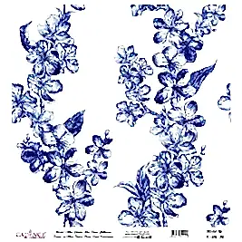 Model K016 Dünya'nın Mavi Tonları Pirinç Kağıt Dekopaj 30x32