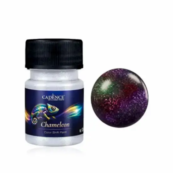 CHM01 Chameleon Renk Değiştiren Metalik Boya 30ML (Yeşil-Kırmızı-Mor)